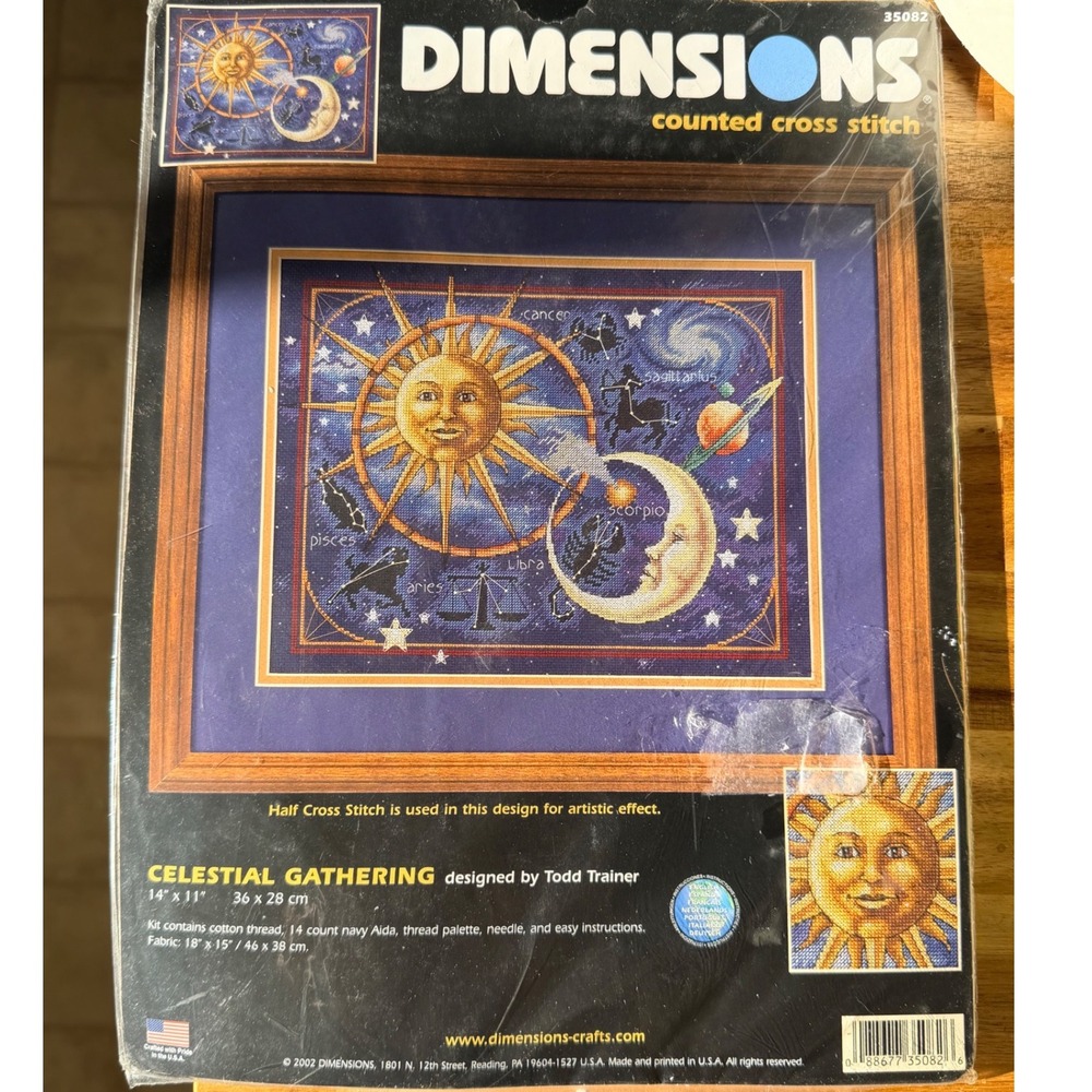 Dimensions Celestial Gathering 35082 Cross Stitch Kit 14x11 Zodiac New Sealed